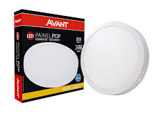 LUMINARIA SOBREPOR LED REDONDA 24W 3000K AVANT